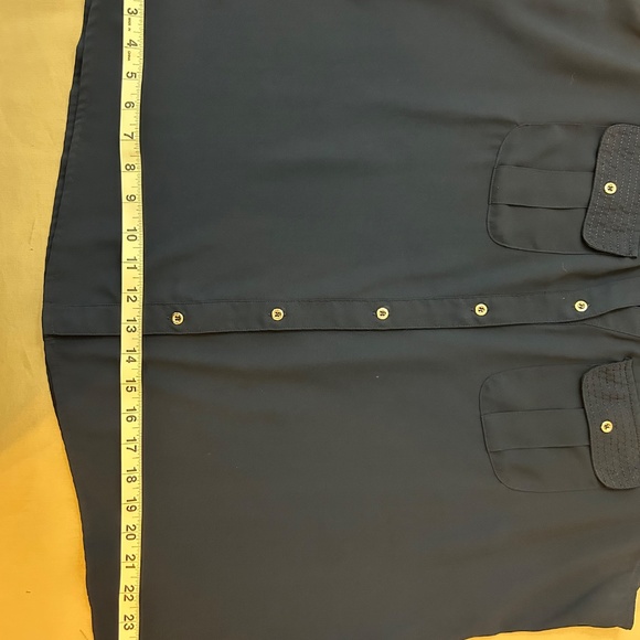 Women’s Roz & Ali Sleeveless Navy Blue Button Down Blouse | XL - Picture 6 of 6